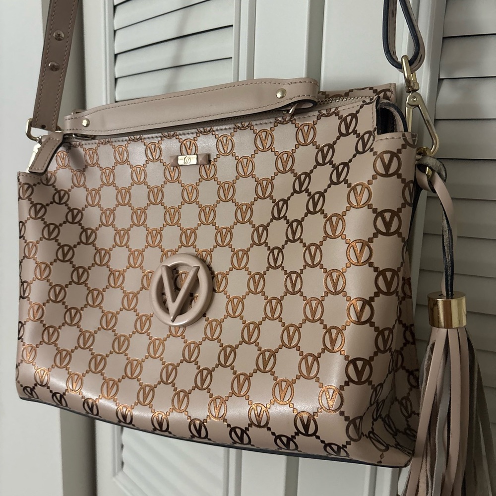 Valentino by Mario Valentino Bridget Monogram Leather Satchel